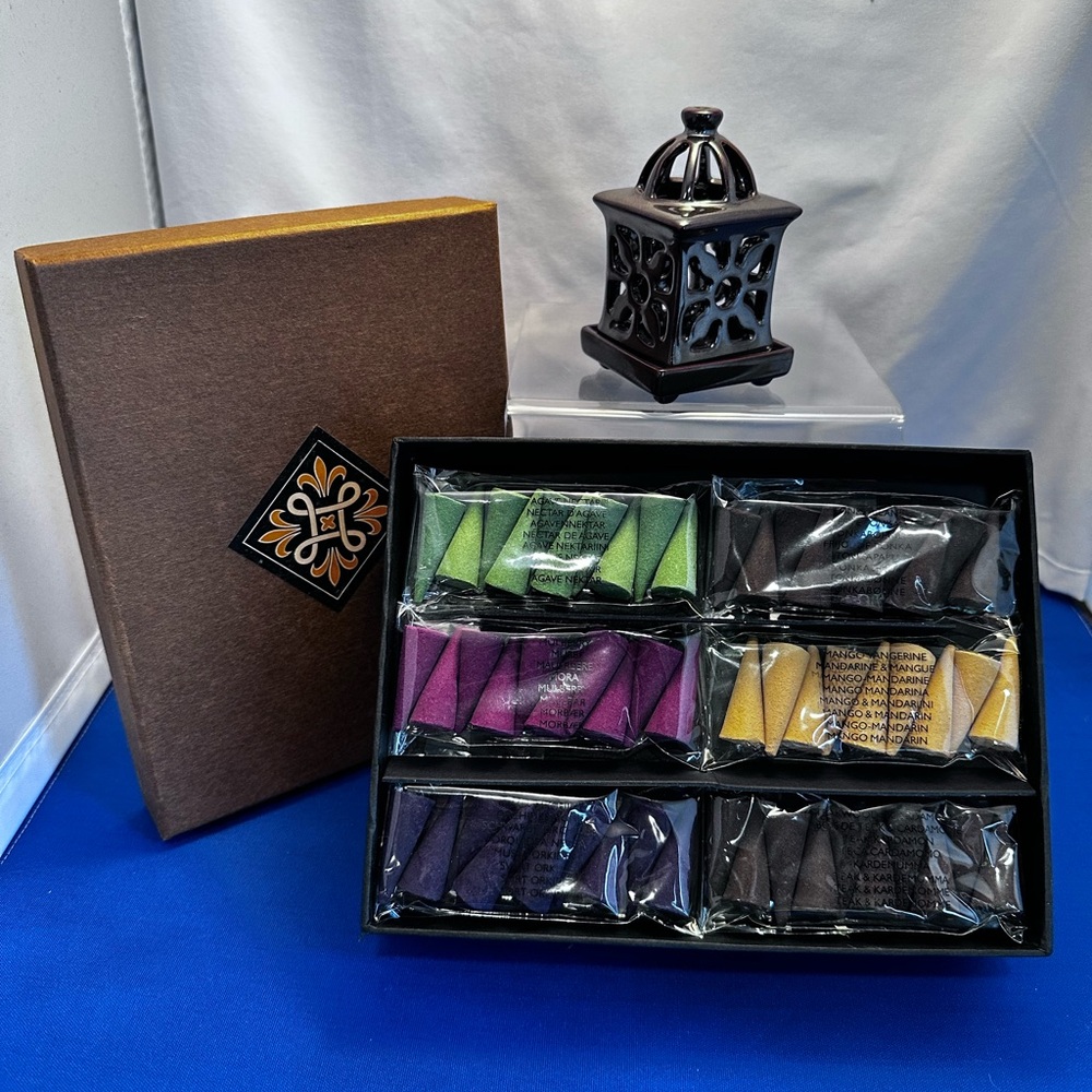 NEW! PARTYLITE Incense and ceramic burner gift set